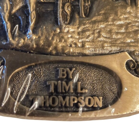 Relentless Quest Belt Buckle NOS Tim Thompson Western Wear Horse Cowboy - Picture 10 of 14